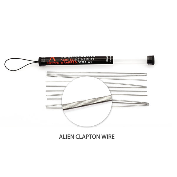 118mm*10PCS-PACK Rofvape Alien Clapton Wire Shots (0.3*0.8+32GA)