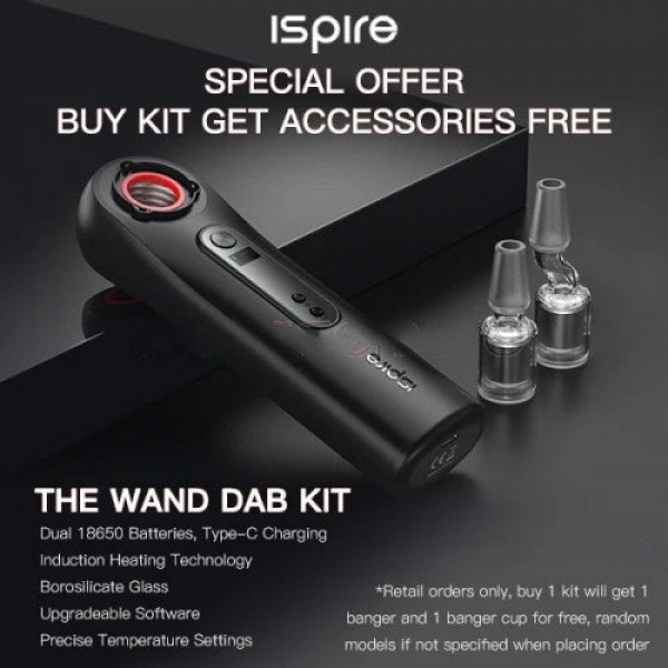 Ispire The Wand Dab Kit dual 18650(Free Accessories)