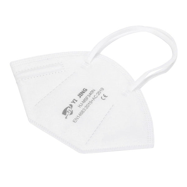 YIJING Non-Sterile Medical Disposable Folding Face Mask - 5pcs/Pack