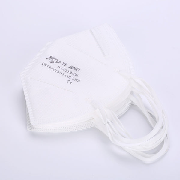 YIJING Non-Sterile Medical Disposable Folding Face Mask - 5pcs/Pack