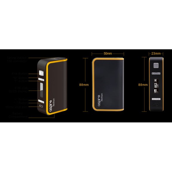 Aspire Archon 150W TC Box Mod by dual 18650 batteries