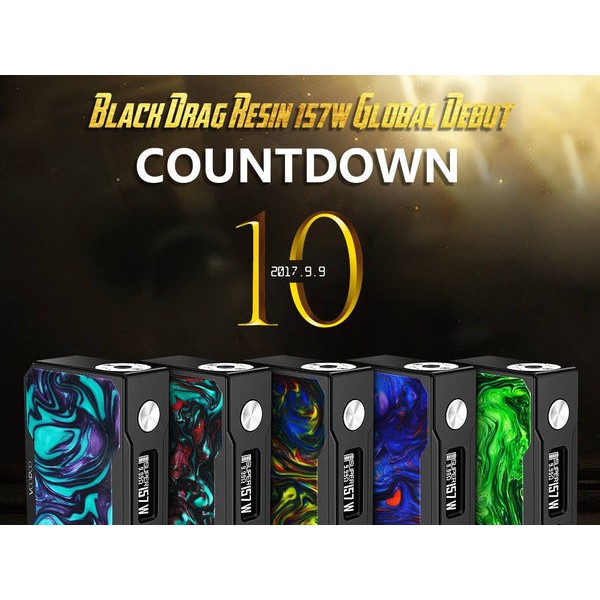 Voopoo Black Drag Resin Version 157W TC Box Mod