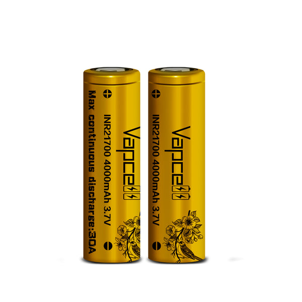 Vapcell INR 21700 3.7V 30A 4000mAh Battery