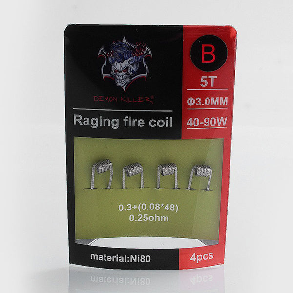 Demon Killer Raging Fire Coil Ni80 Pre-made Heating Wire 4PCS-PACK