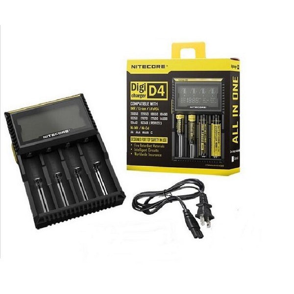 Nitecore D4 Intellicharger Charger EU-US TC MOD Battery